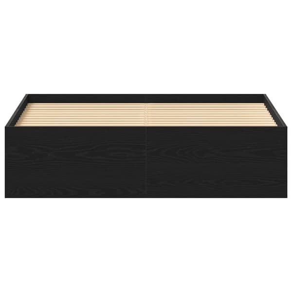 vidaXL sengestel uden madras 140x190 cm konstrueret træ sort eg