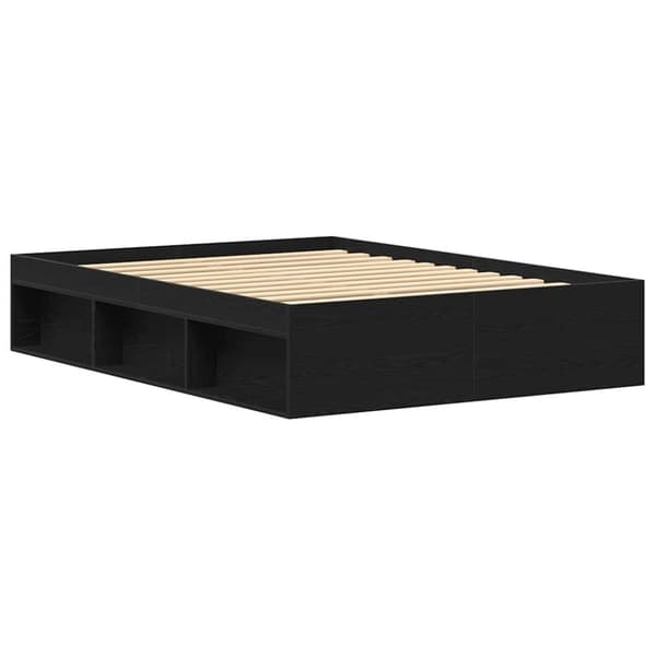 vidaXL sengestel uden madras 140x190 cm konstrueret træ sort eg