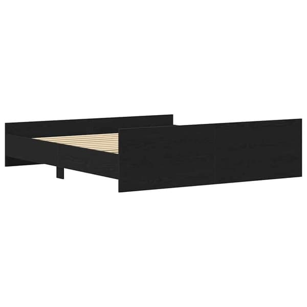 vidaXL Sengeramme uten madrass madrass svart eik 200x200 cm