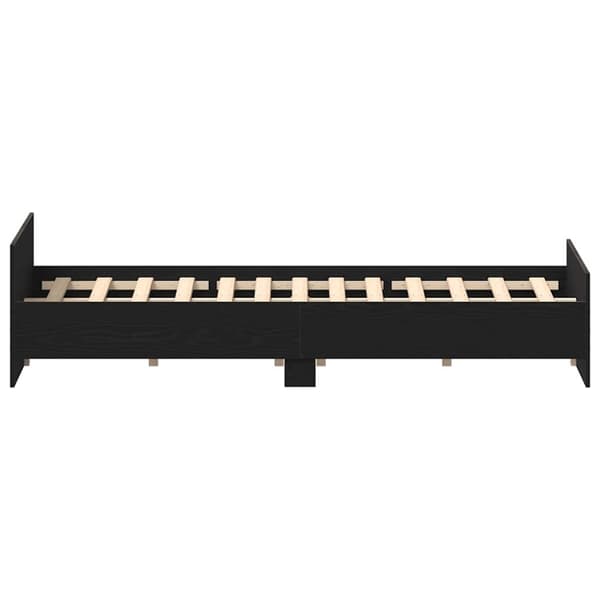 vidaXL Sengeramme uten madrass svart eik 140x200 cm konstruert tre