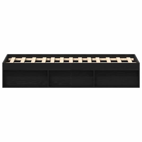 vidaXL Sengeramme uten madrass svart eik 135x190 cm konstruert tre
