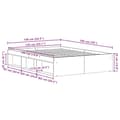 Miniatyrbilde 11 av 11: vidaXL Sengeramme uten madrass svart eik 135x190 cm konstruert tre