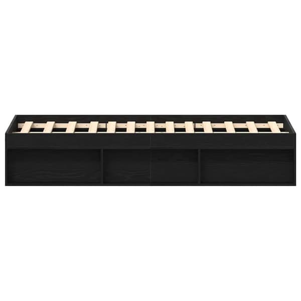 vidaXL Sengeramme uten madrass svart eik 140x190 cm konstruert tre