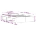 Miniatyrbilde 11 av 11: vidaXL Sengeramme uten madrass svart eik 140x190 cm konstruert tre
