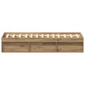 Miniatyrbilde 7 av 11: vidaXL Sengeramme uten madrass artisan eik 135x190 cm konstruert tre