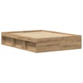 Miniatyrbilde 8 av 11: vidaXL Sengeramme uten madrass artisan eik 135x190 cm konstruert tre