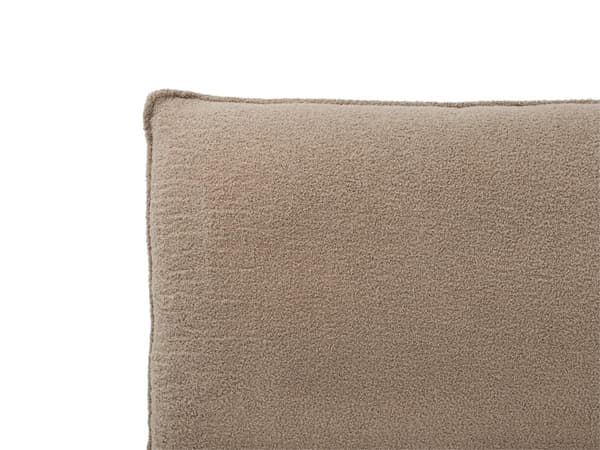 Dobbeltseng Brun Boucle-Polstring 160 x 200 cm Lamellbunn med Tykk Polstret Hodegavl Fotbrett Moderne Stil Soverom