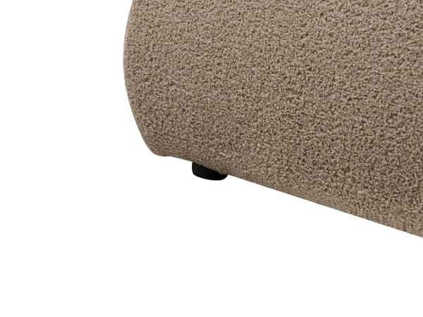 Dobbeltseng Brun Boucle-Polstring 160 x 200 cm Lamellbunn med Tykk Polstret Hodegavl Fotbrett Moderne Stil Soverom