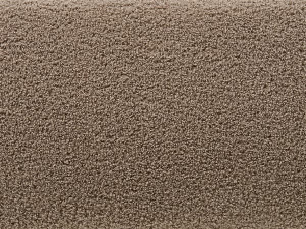 Dobbeltseng Brun Boucle-Polstring 160 x 200 cm Lamellbunn med Tykk Polstret Hodegavl Fotbrett Moderne Stil Soverom