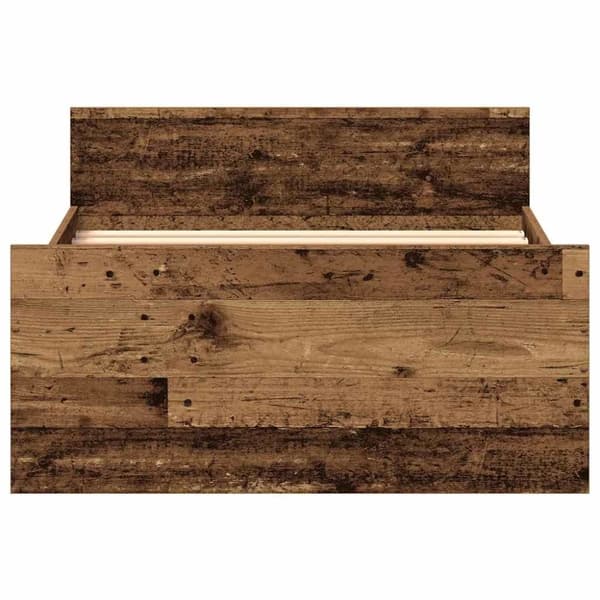 vidaXL sengeramme uden madras 75x190 cm konstrueret træ antikt træ