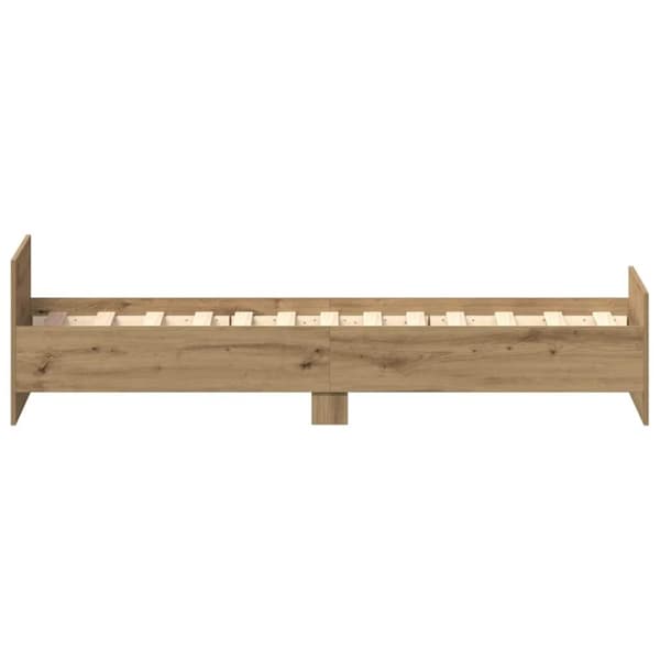 vidaXL Sengeramme uten madrass artisan eik 75x190 cm konstruert tre