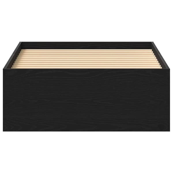 vidaXL sengeramme 100x200 cm uden madras konstrueret træ sort eg