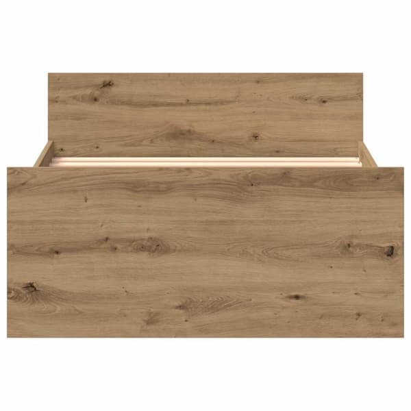 vidaXL Sängynrunko ilman patjaa artisaanitammi 75x190 cm tekninen puu
