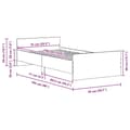 Miniatyrbilde 11 av 11: vidaXL Sengeramme uten madrass gammelt tre 75x190 cm konstruert tre