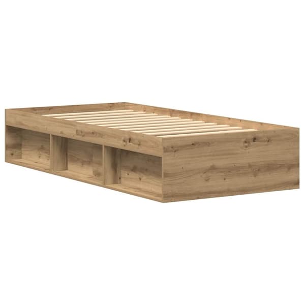 vidaXL sengeramme 75x190 cm uden madras konstrueret træ kunsteg