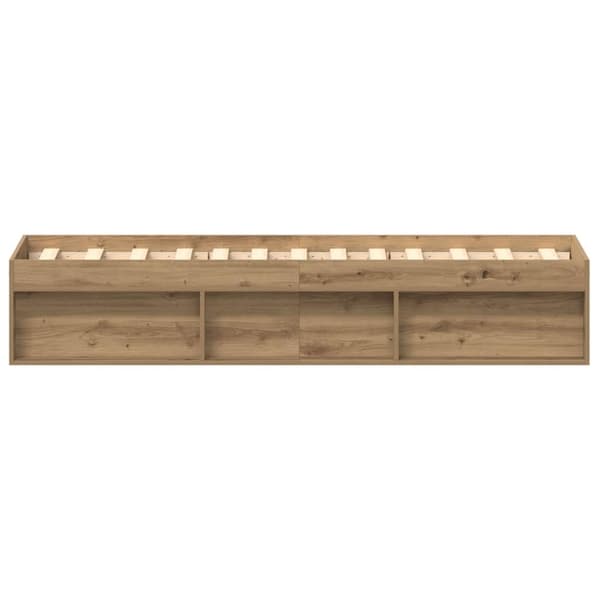 vidaXL sengeramme 75x190 cm uden madras konstrueret træ kunsteg