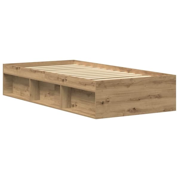 vidaXL sengeramme 75x190 cm uden madras konstrueret træ kunsteg