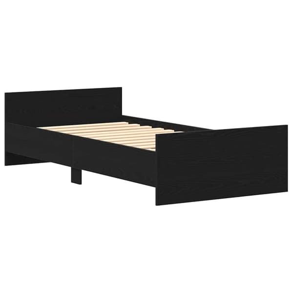 vidaXL sengeramme 100x200 cm uden madras konstrueret træ sort eg