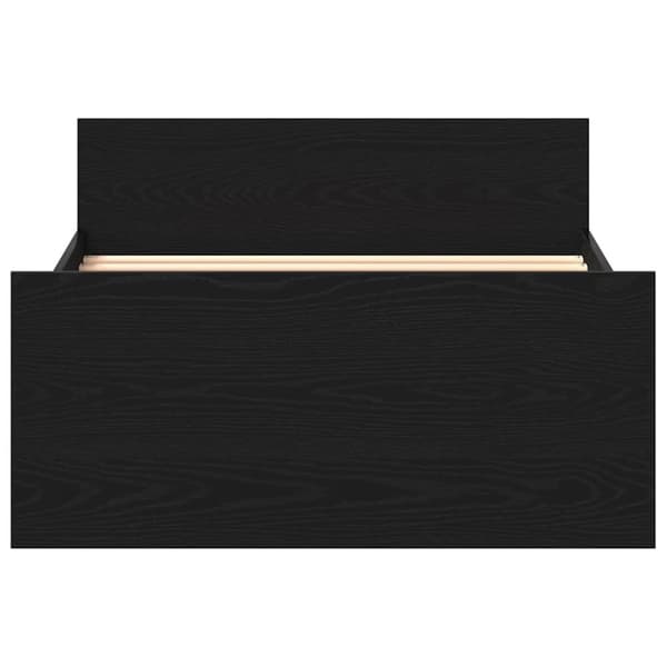 vidaXL sengeramme 100x200 cm uden madras konstrueret træ sort eg