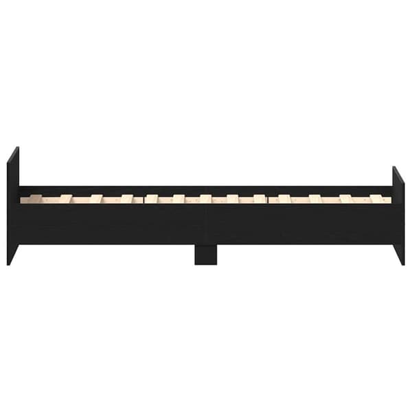 vidaXL sengeramme 100x200 cm uden madras konstrueret træ sort eg