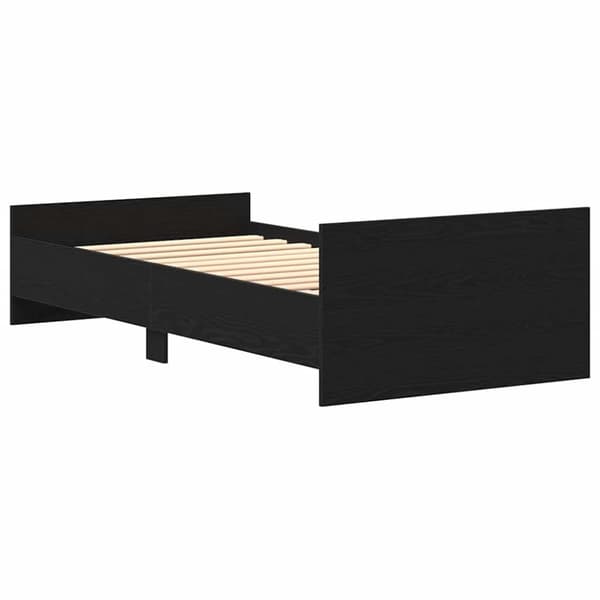 vidaXL sengeramme 100x200 cm uden madras konstrueret træ sort eg