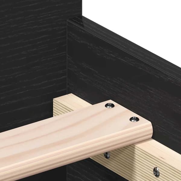 vidaXL sengeramme 100x200 cm uden madras konstrueret træ sort eg