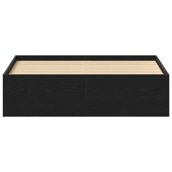 vidaXL Sengeramme uten madrass svart eik 120x190 cm konstruert tre
