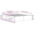 Miniatyrbillede 11 af 11: vidaXL sengestel uden madras 160x200 cm konstrueret træ sort eg