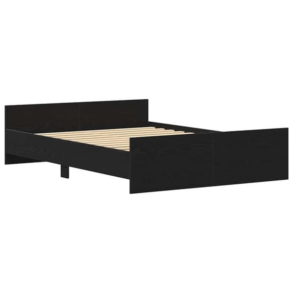 vidaXL sengestel uden madras 120x190 cm konstrueret træ sort eg