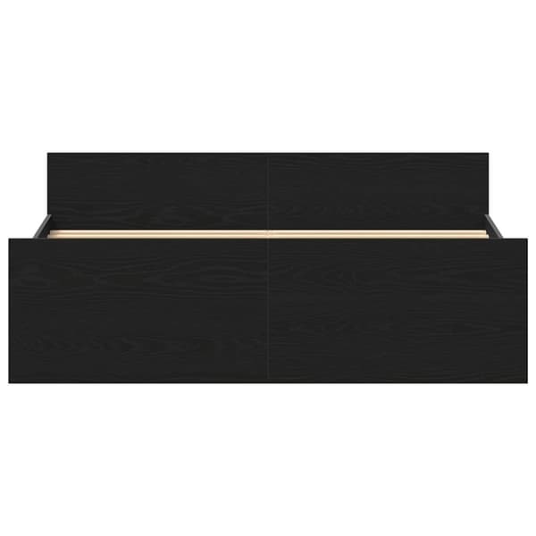 vidaXL sengestel uden madras 120x190 cm konstrueret træ sort eg