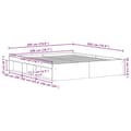 Miniatyrbilde 11 av 11: vidaXL Sengeramme uten madrass madrass svart eik 200x200 cm