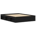 Miniatyrbilde 5 av 11: vidaXL Sengeramme uten madrass svart eik 160x200 cm konstruert tre