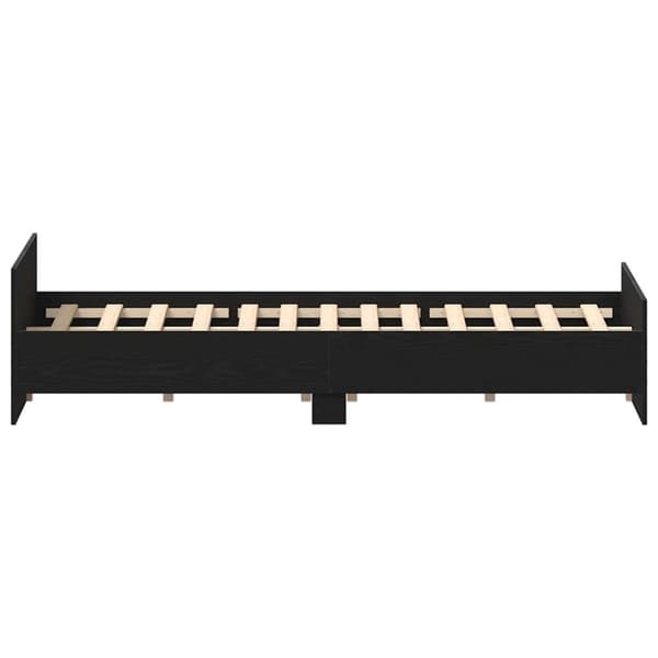 vidaXL Sengeramme uten madrass svart eik 120x190 cm konstruert tre