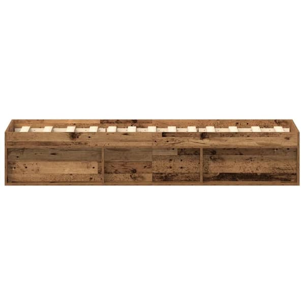 vidaXL Sengeramme uten madrass gammelt tre 75x190 cm konstruert tre