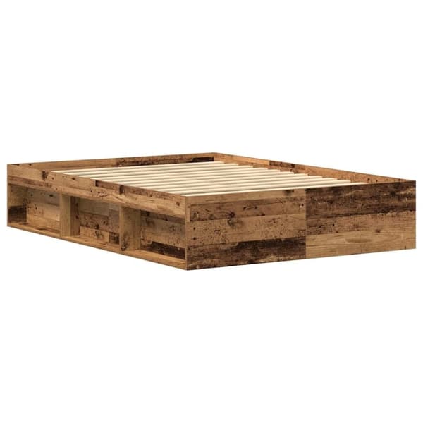 vidaXL Sengeramme uten madrass gammelt tre 135x190 cm konstruert tre