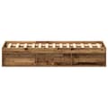 Miniatyrbilde 7 av 11: vidaXL Sengeramme uten madrass gammelt tre 135x190 cm konstruert tre