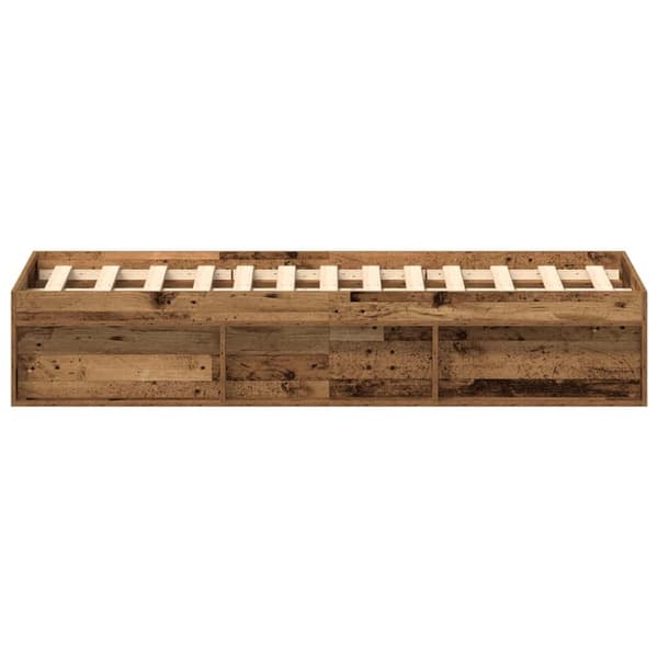 vidaXL Sengeramme uten madrass gammelt tre 135x190 cm konstruert tre