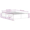 Miniatyrbilde 11 av 11: vidaXL Sengeramme uten madrass gammelt tre 135x190 cm konstruert tre