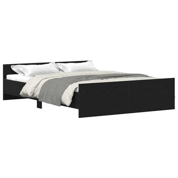 vidaXL sengestel uden madras 140x190 cm konstrueret træ sort eg