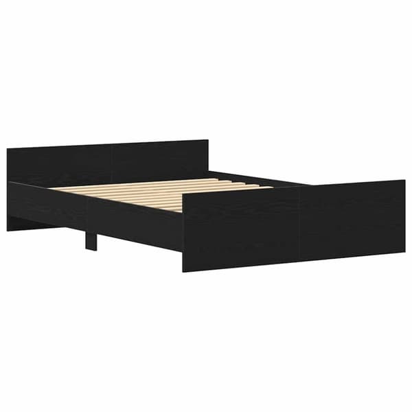 vidaXL sengestel uden madras 140x190 cm konstrueret træ sort eg