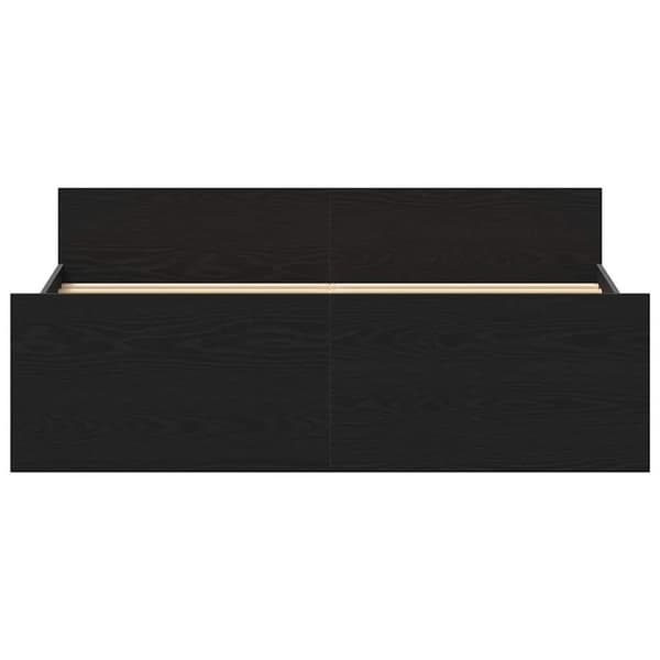 vidaXL sengestel uden madras 140x190 cm konstrueret træ sort eg