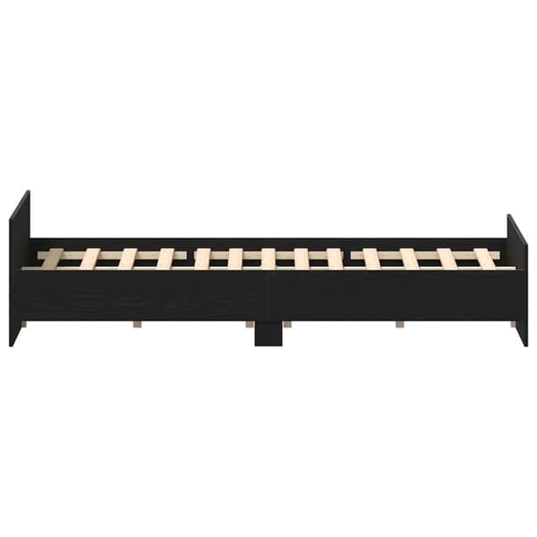 vidaXL sengestel uden madras 140x190 cm konstrueret træ sort eg