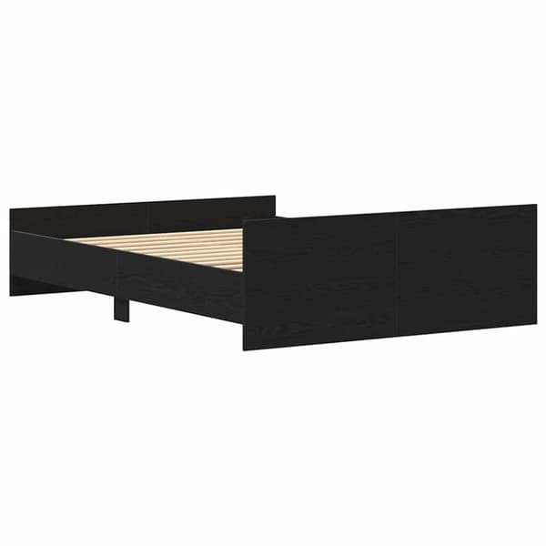 vidaXL sengestel uden madras 140x190 cm konstrueret træ sort eg