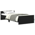 Miniatyrbilde 3 av 11: vidaXL Sengeramme uten madrass svart eik 90x190 cm konstruert tre