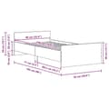 Miniatyrbilde 11 av 11: vidaXL Sengeramme uten madrass svart eik 90x190 cm konstruert tre