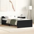 Miniatyrbilde 2 av 11: vidaXL Sengeramme uten madrass svart eik 90x190 cm konstruert tre