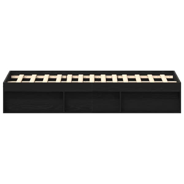 vidaXL Sengeramme uten madrass svart eik 150x200 cm konstruert tre