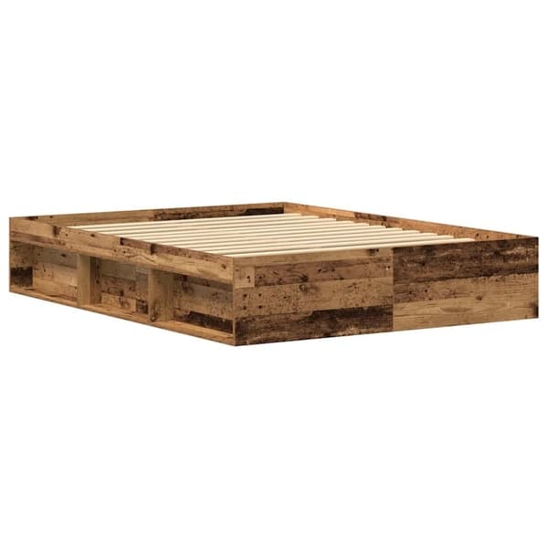 vidaXL Sängynrunko ilman patjaa vanha puu 150x200 cm tekninen puu