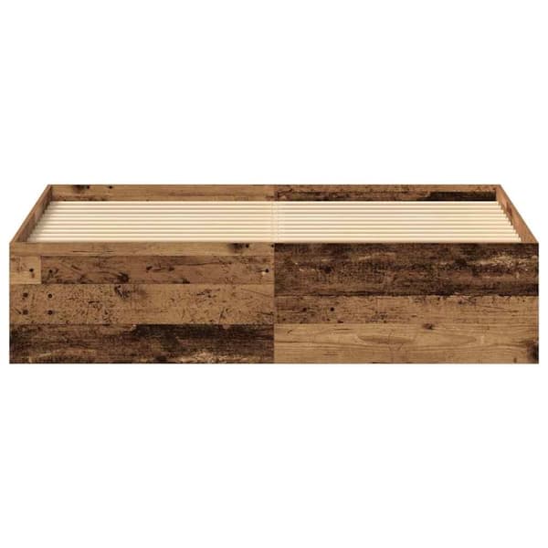 vidaXL Sängynrunko ilman patjaa vanha puu 150x200 cm tekninen puu
