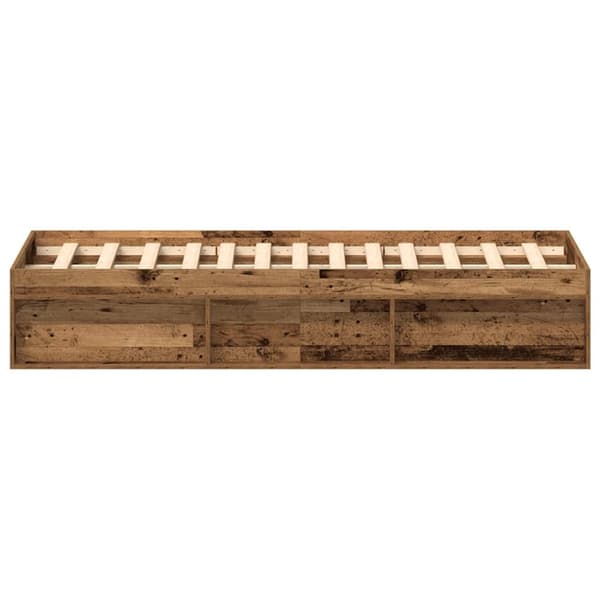 vidaXL Sängynrunko ilman patjaa vanha puu 150x200 cm tekninen puu